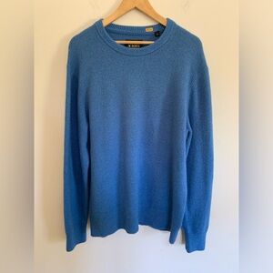 Scotch & Soda Men's Blue Wool Blend Crewneck Sweater Size L